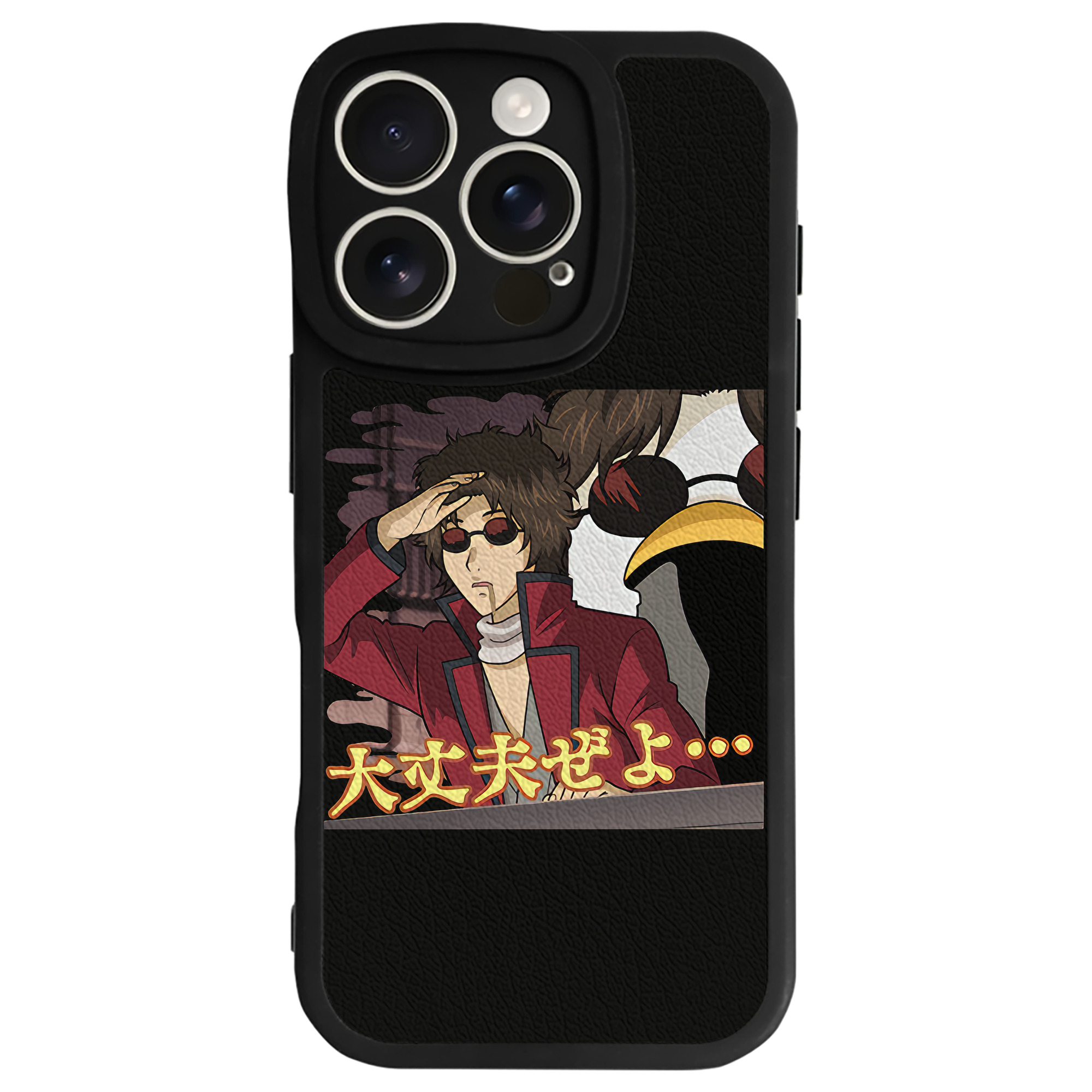 （画像用） ぎんたま 坂田銀時（さかたぎんとき） 神楽 志村新八（しむら しんぱち） GINTAMA Sakata Gintoki Kagura Shimura Shinpachi 【iPhone 16シリーズ対応】シリコンスマホケース（レザー調） 材質：シリコン